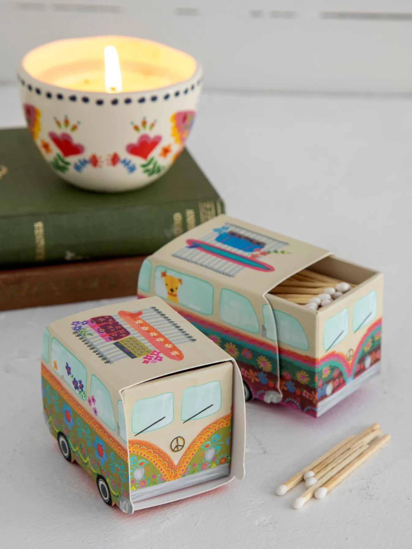 Natural Life Match Boxes, Set of 2 - Van - Lace and Grace Boutique