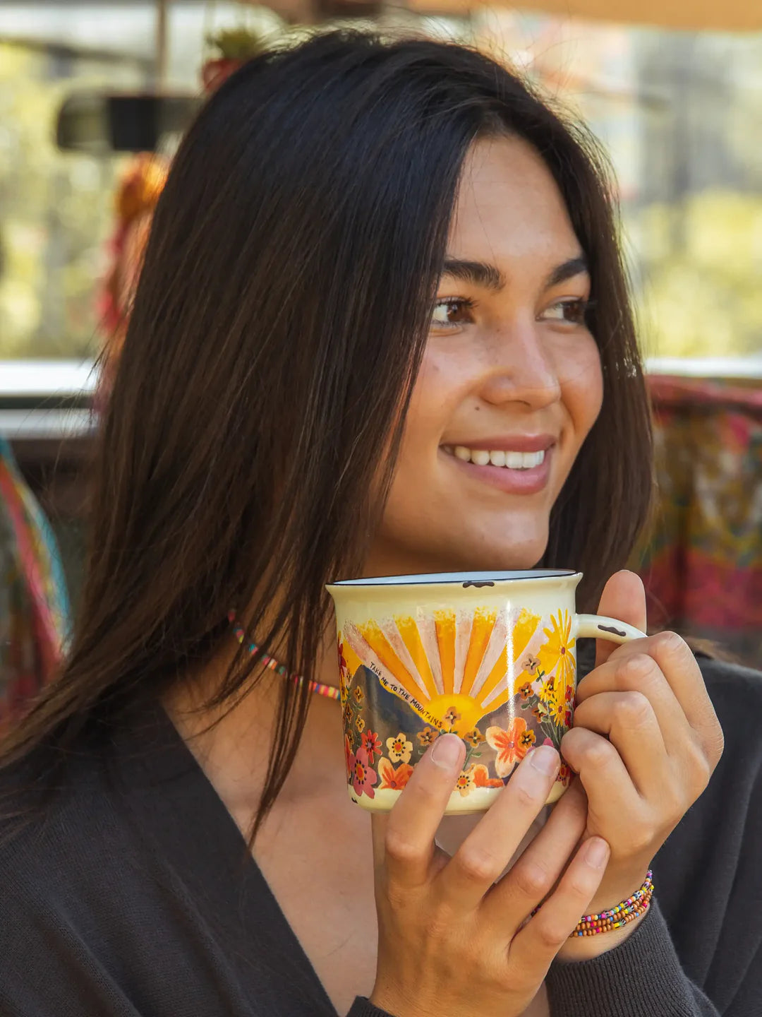 Natural Life Camp Coffee Mug - Mountains - Lace and Grace Boutique