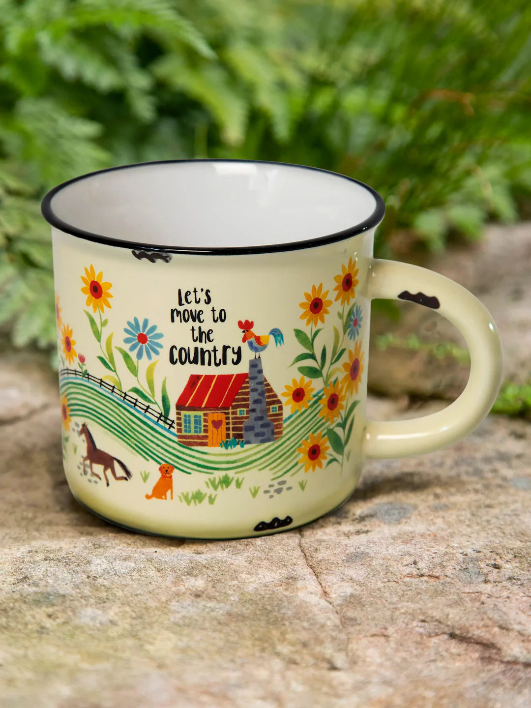 Natural Life Camp Mug - Let's Move To The Country - Lace and Grace Boutique
