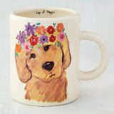 Natural Life Embossed Cup of Happy Mug - Dog - Lace and Grace Boutique
