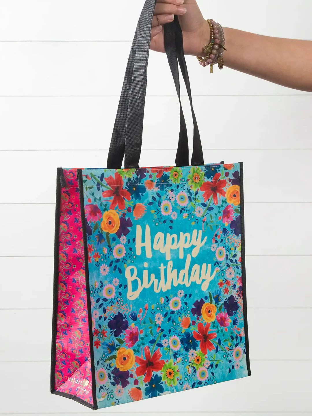 Reusable happy birthday gift bags by Natural Life.