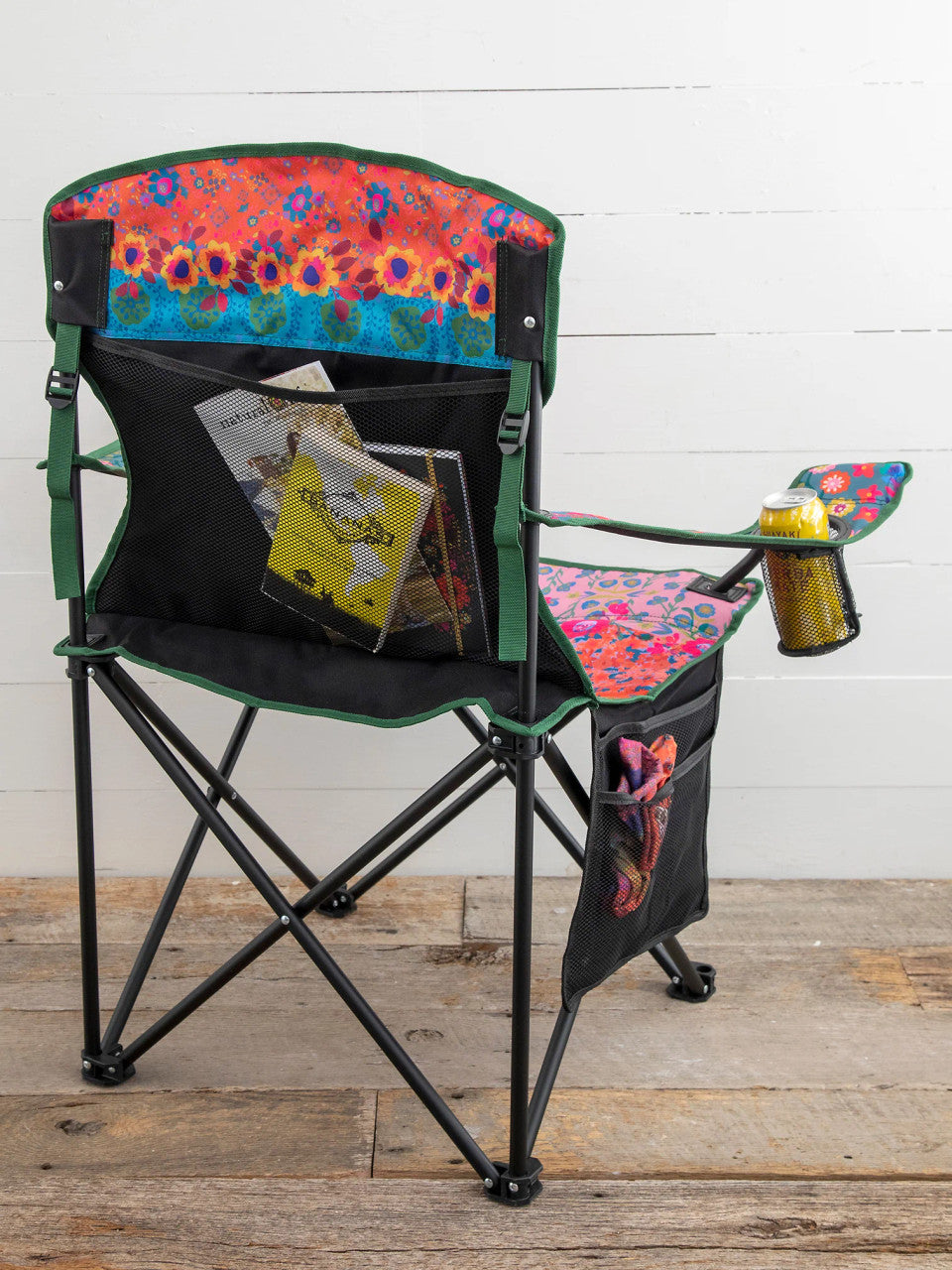 Natural Life Folding Camp Chair - Folk Floral Border - Lace and Grace Boutique