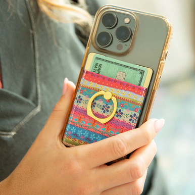 Natural Life Phone Pocket Ring - Folk Borders - Lace and Grace Boutique