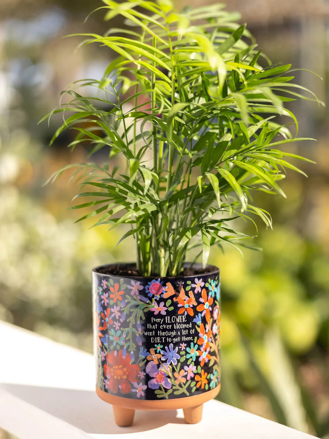 Natural Life Artisan Planter - Every Flower - Navy - Lace and Grace Boutique