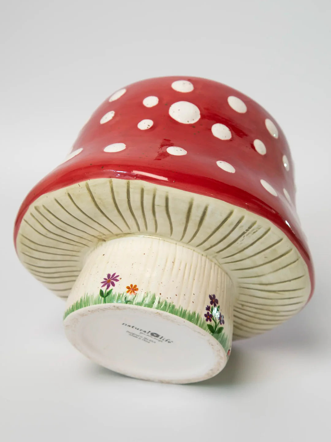 Natural Life So Cute Ceramic Planter - Mushroom Red - Lace and Grace Boutique