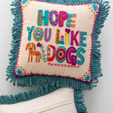 Natural Life Tufted Boho Pillow - Like Dogs - Lace and Grace Boutique