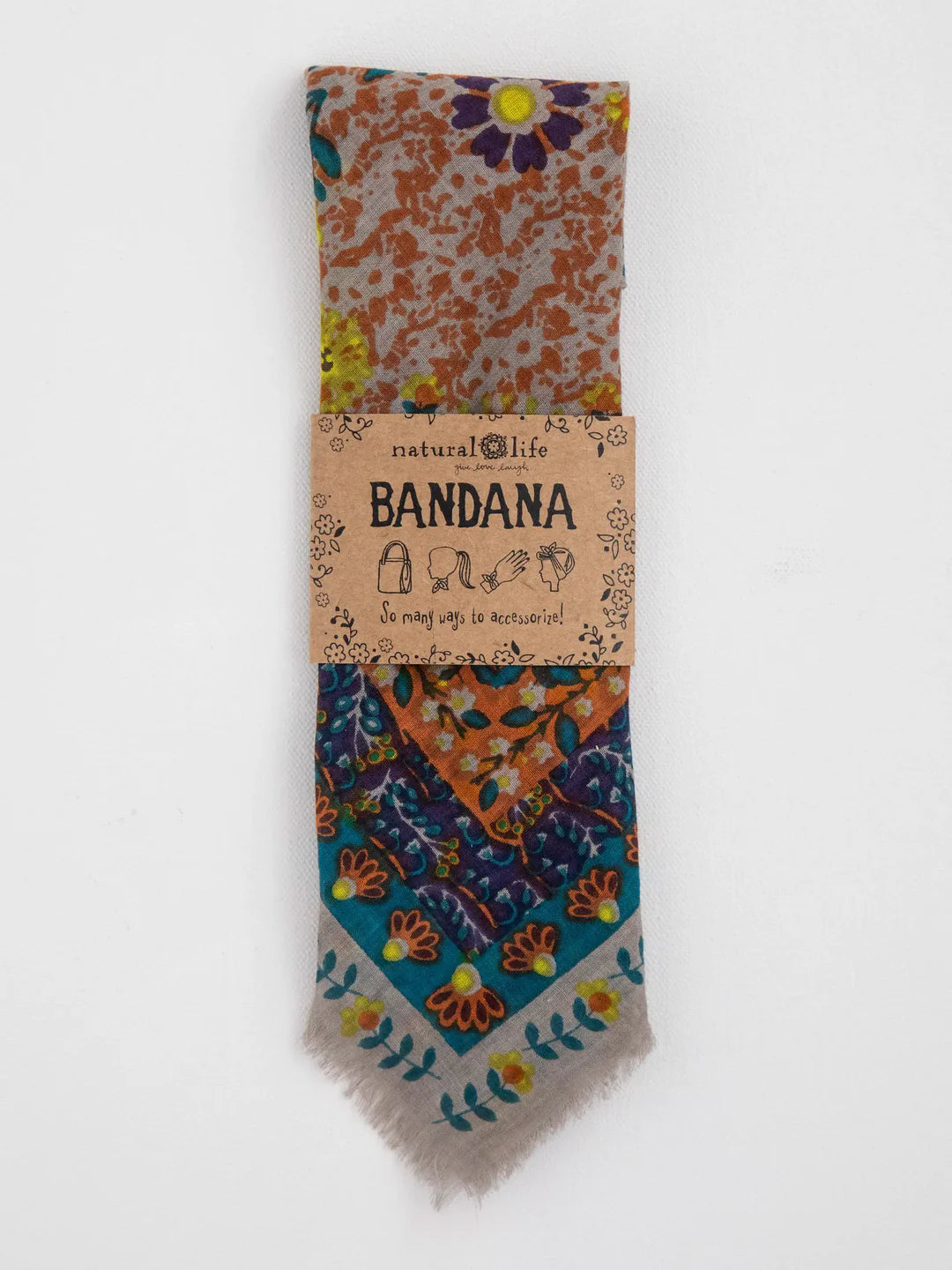 Natural Life Bandana - Terracotta Mandala - Lace and Grace Boutique
