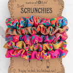Natural Life Mixed Print Scrunchies -  Pink - Lace and Grace Boutique