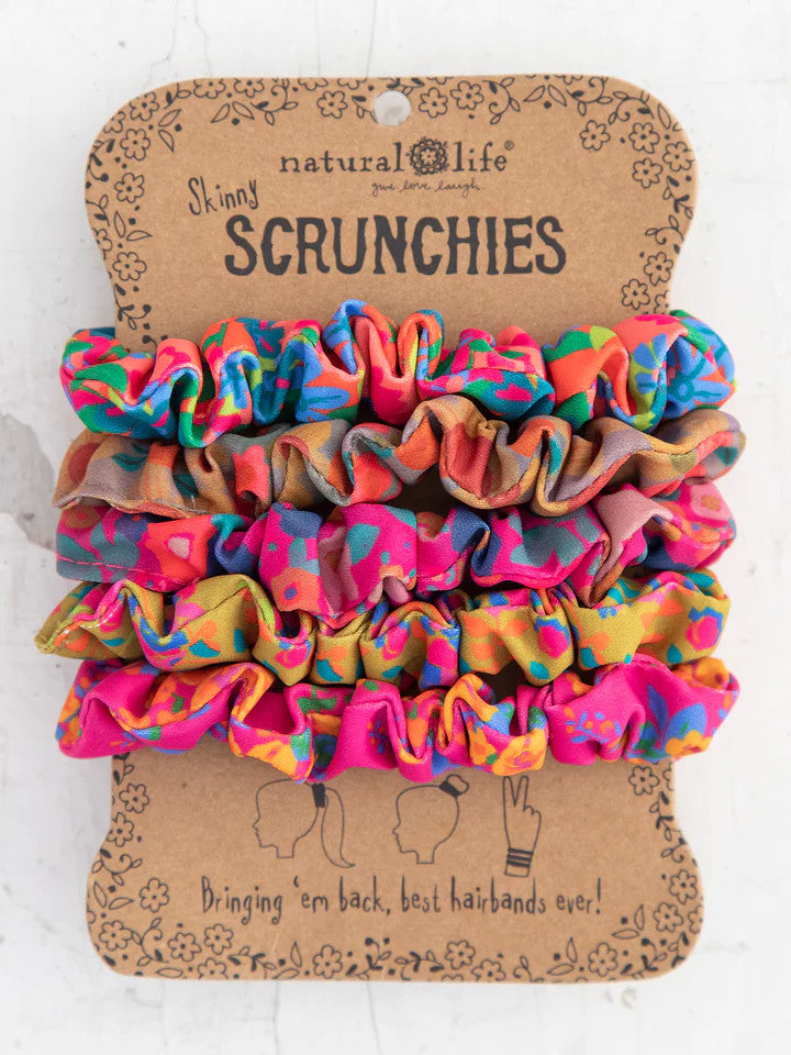 Natural Life Mixed Print Scrunchies - Pink - Lace and Grace Boutique