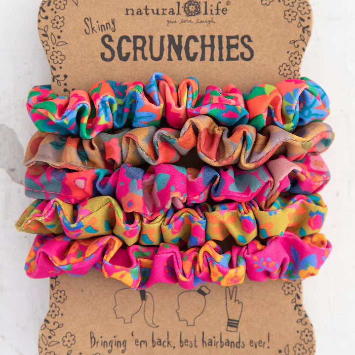 Natural Life Mixed Print Scrunchies - Pink - Lace and Grace Boutique