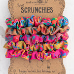Natural Life Mixed Print Scrunchies -  Pink - Lace and Grace Boutique