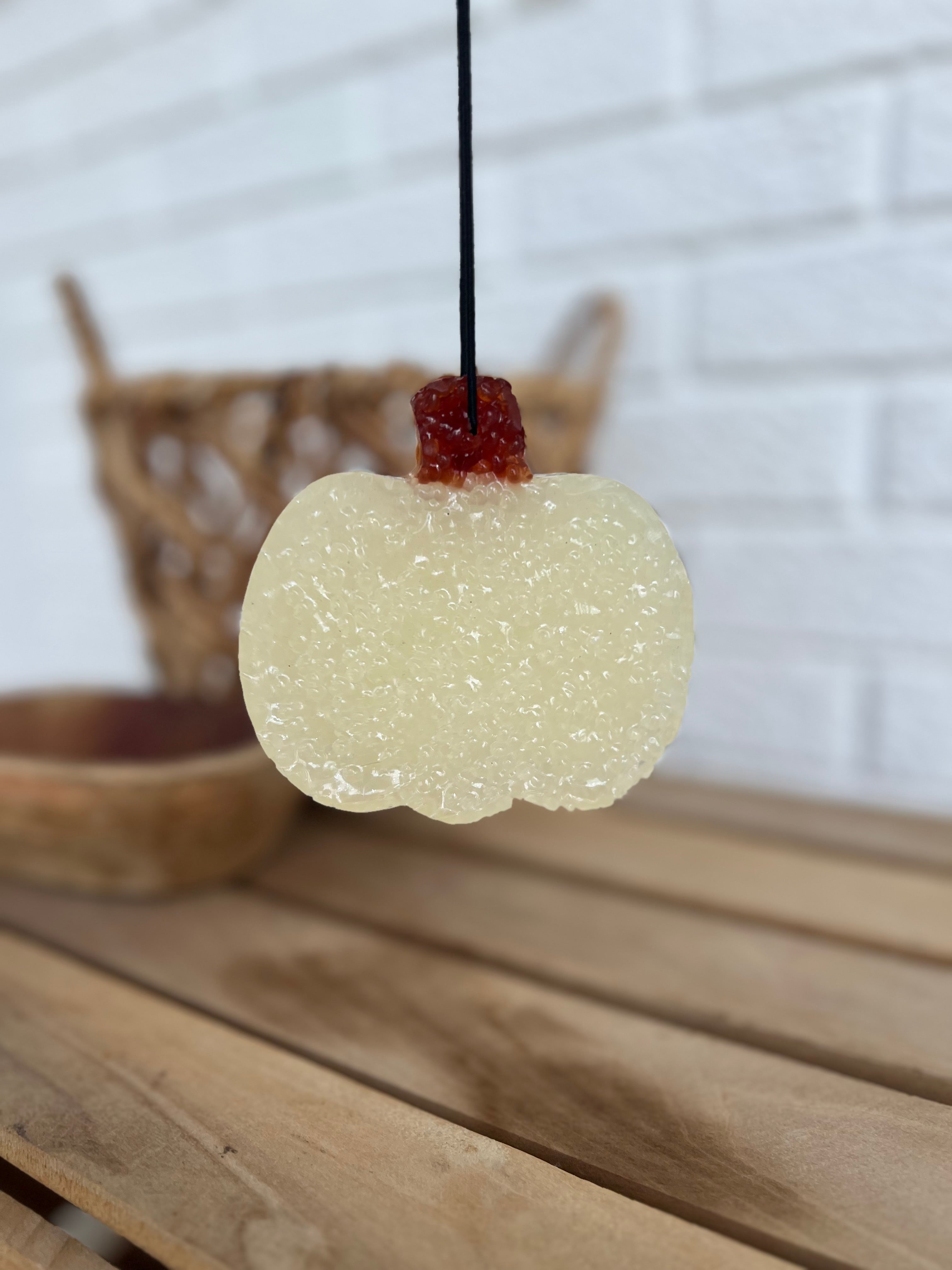 Pumpkin Maple Crunch white pumpkin scented car air freshener by Simply Modern.
