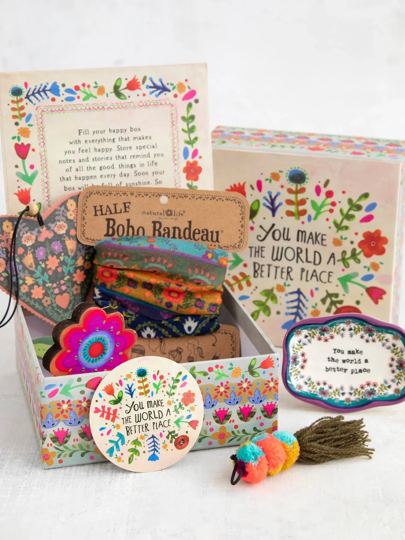 Natural Life Happy Box Gift Set - You Make The World A Better Place - Lace and Grace Boutique