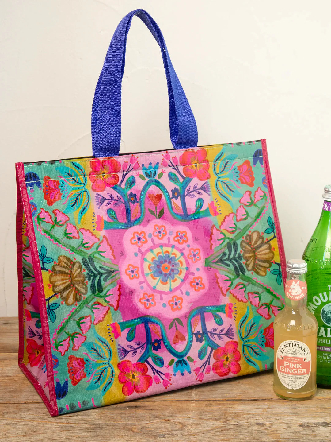 Natural Life Cooler Tote - Neon Blue - Lace and Grace Boutique