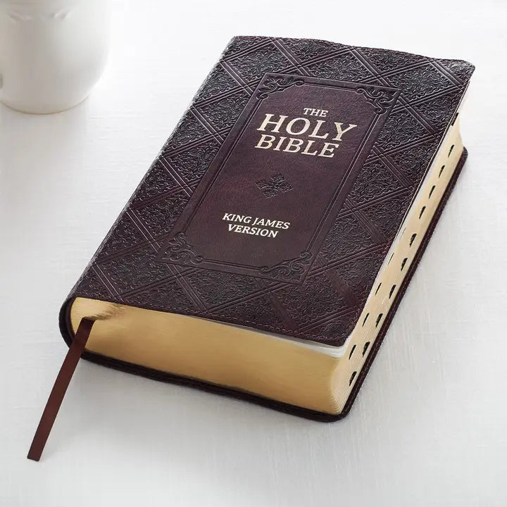 KJV Bible Faux Leather - Dark Brown - Lace and Grace Boutique