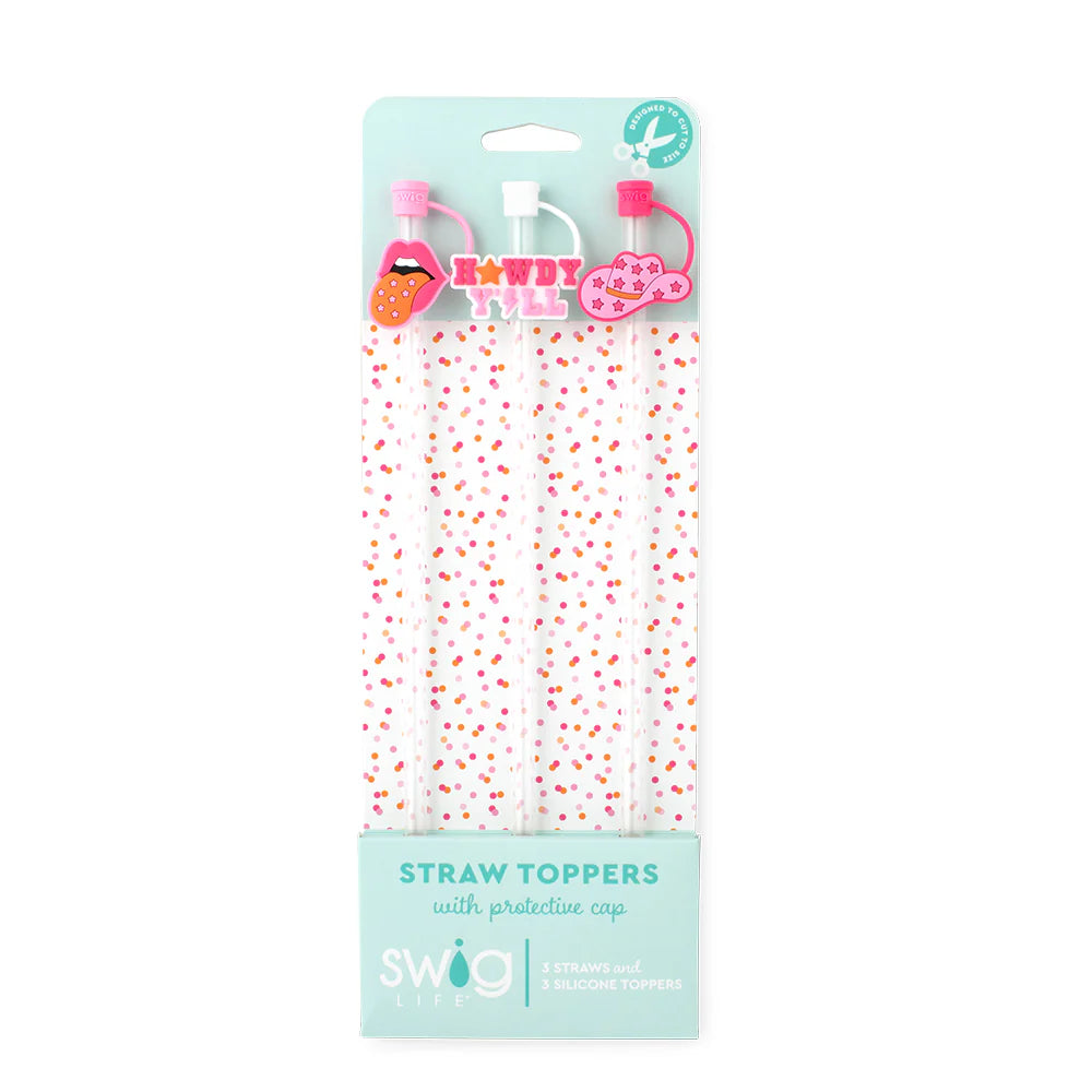 Swig Howdy Y'all Straw Topper Set - Lace and Grace Boutique