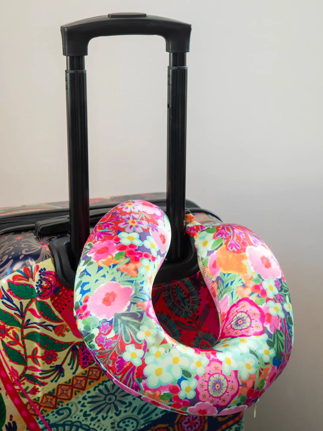 Natural Life Travel Neck Pillow - Pink Painted Garden - Lace and Grace Boutique