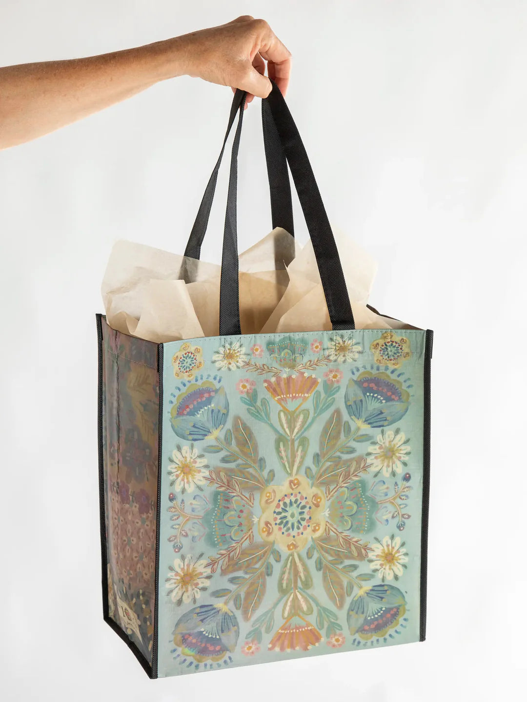 Natural Life XL Happy Bag - Mandala Folk Garden - Lace and Grace Boutique