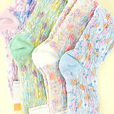 Spring Floral Comfort Cotton Knit Socks