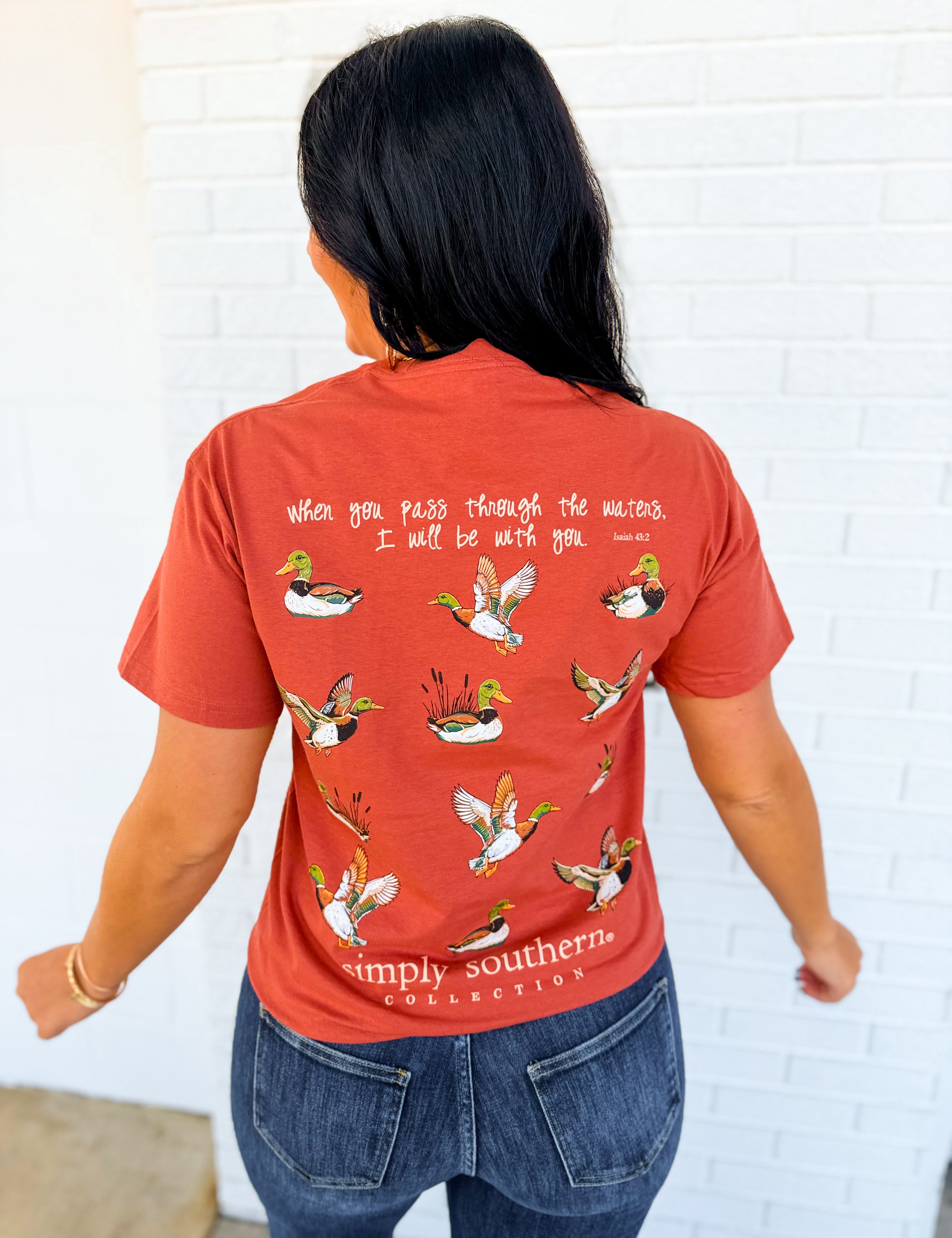 Simply Southern Mallard Graphic Tee - Rust - Lace and Grace Boutique