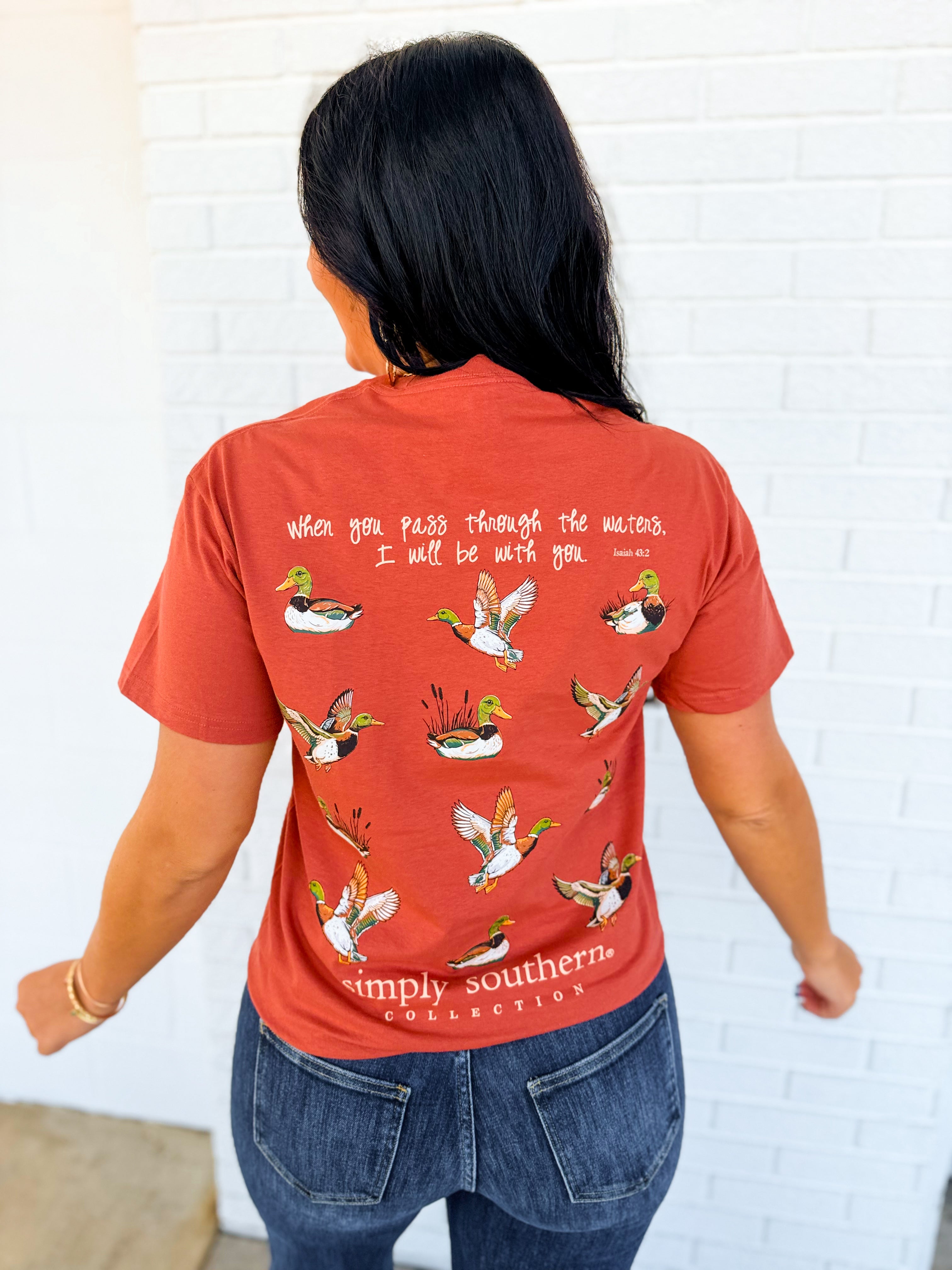 Simply Southern Mallard Graphic Tee - Rust - Lace and Grace Boutique