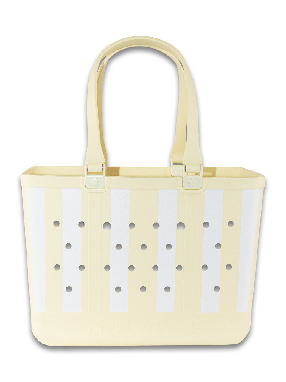 Simply Southern Striped Tote - Lemon - Lace and Grace Boutique