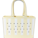 Simply Southern Striped Tote - Lemon - Lace and Grace Boutique