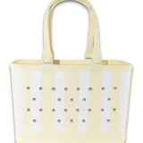 Simply Southern Striped Tote - Lemon - Lace and Grace Boutique