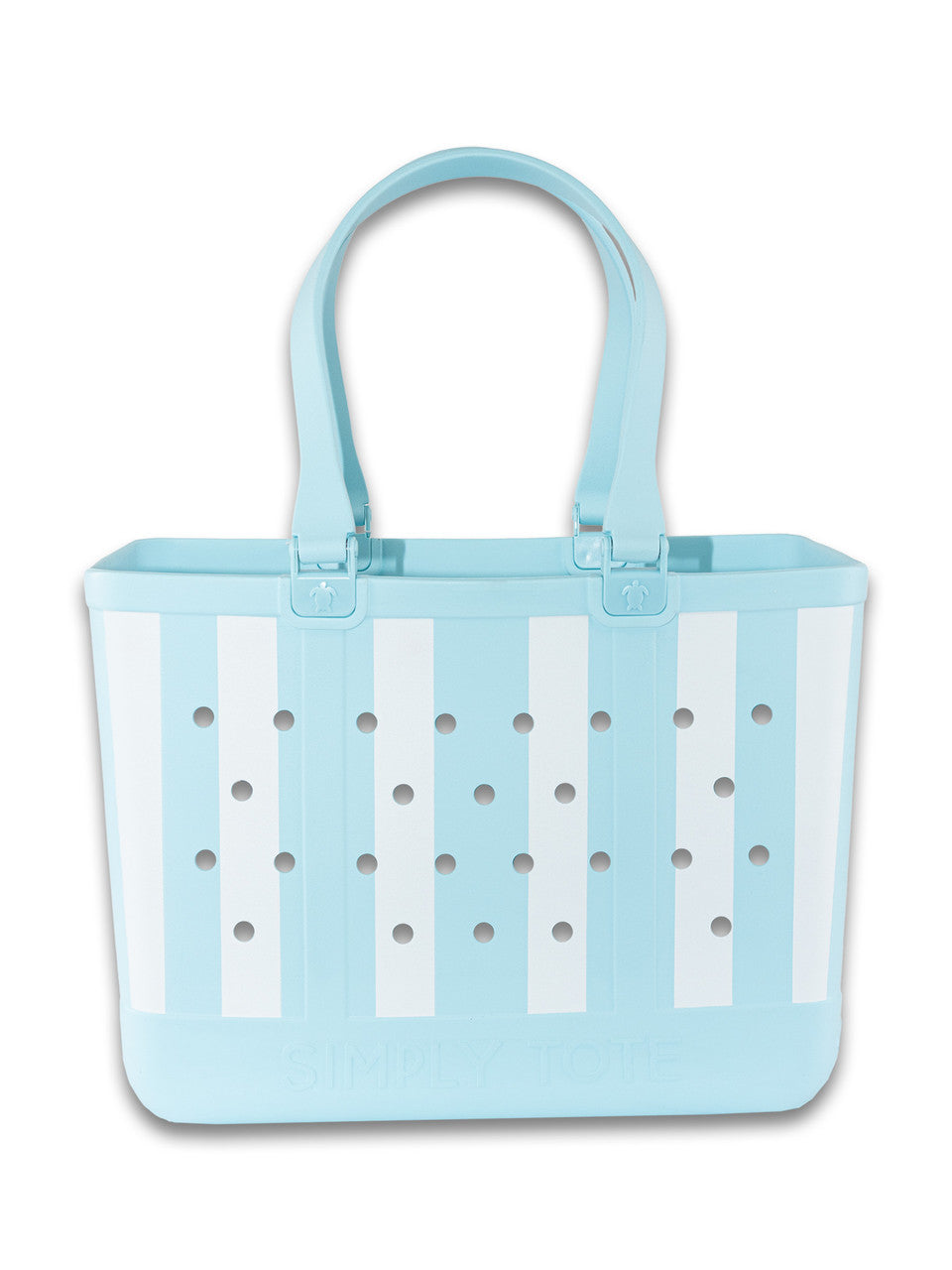 Simply Southern Striped Tote - Sky - Lace and Grace Boutique