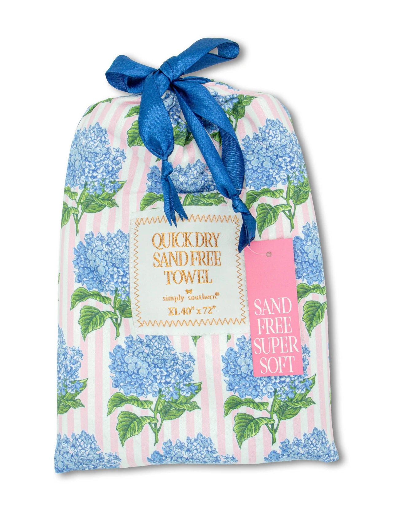 Simply Southern Quick Dry Sand Free Towel - Hydrangea Pink - Lace and Grace Boutique