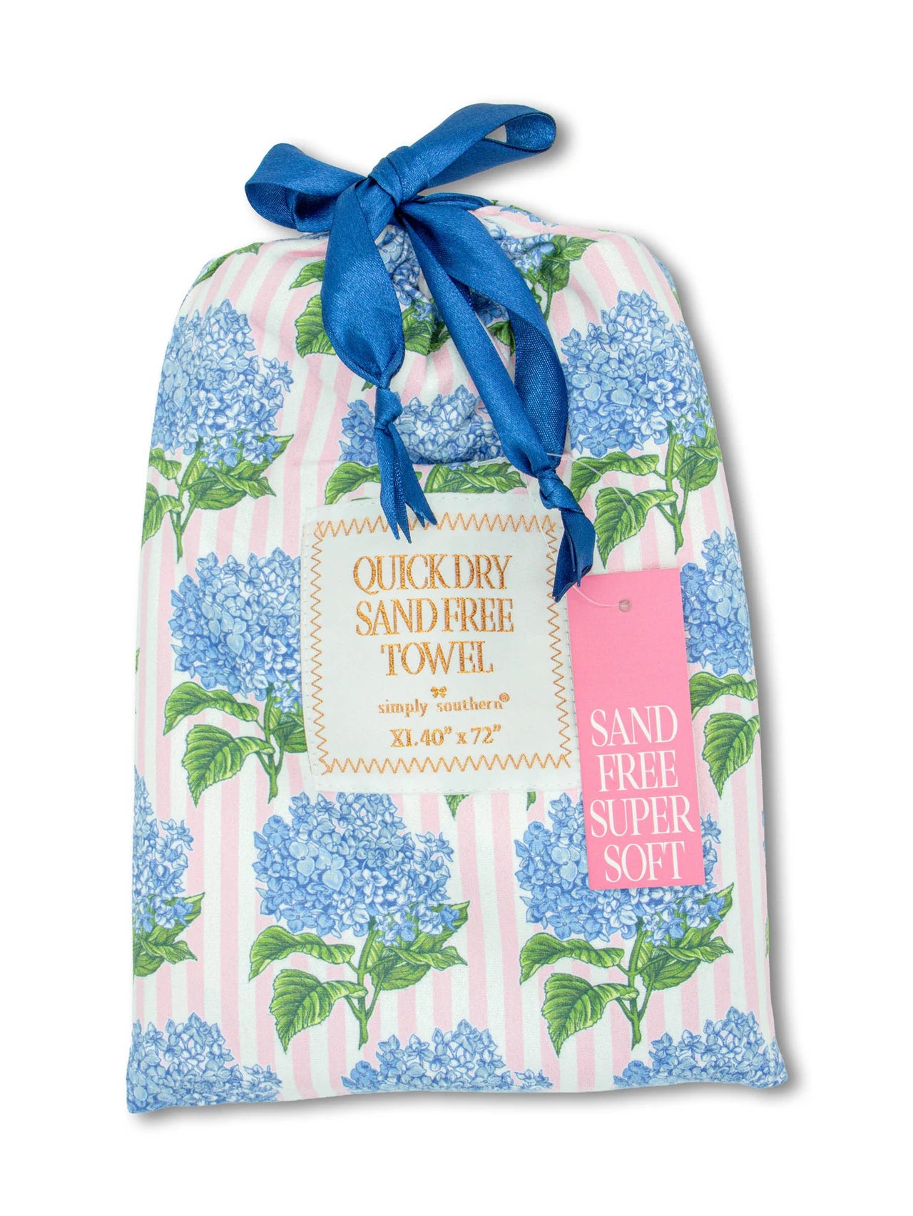 Simply Southern Quick Dry Sand Free Towel - Hydrangea Pink - Lace and Grace Boutique