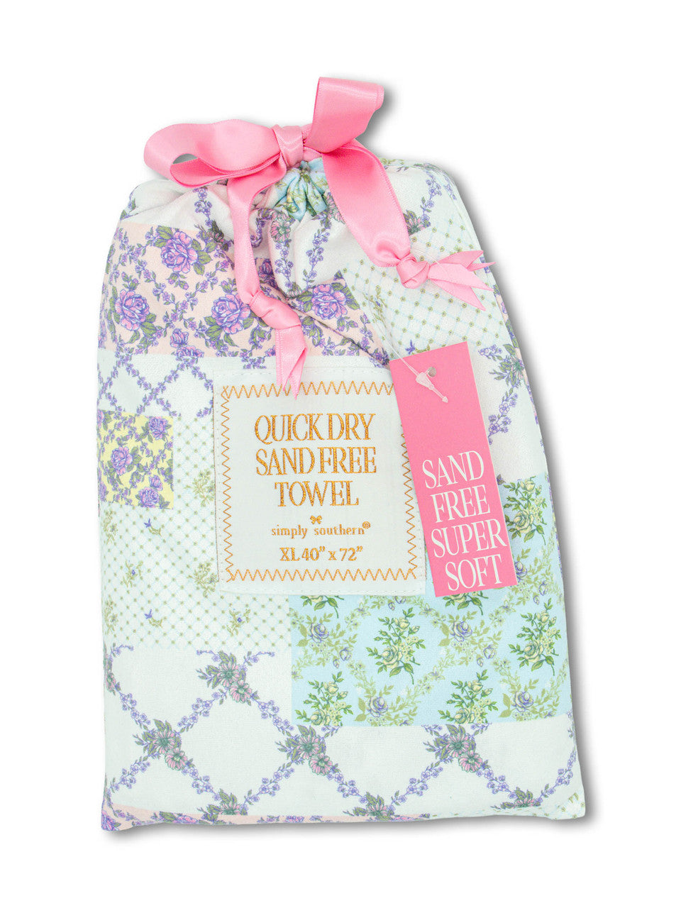 Simply Southern Quick Dry Sand Free Towel - Floral Patchwork - Lace and Grace Boutique