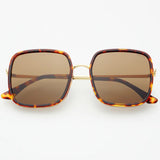 FREYRS Cosmo Acetate Womens Square Sunglasses - Dark Tortoise - Lace and Grace Boutique