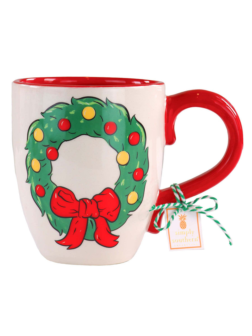 Simply Southern Ceramic Mug - Wreath - Lace and Grace Boutique