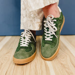 Scottie Suede Sneaker - Green - Lace and Grace Boutique