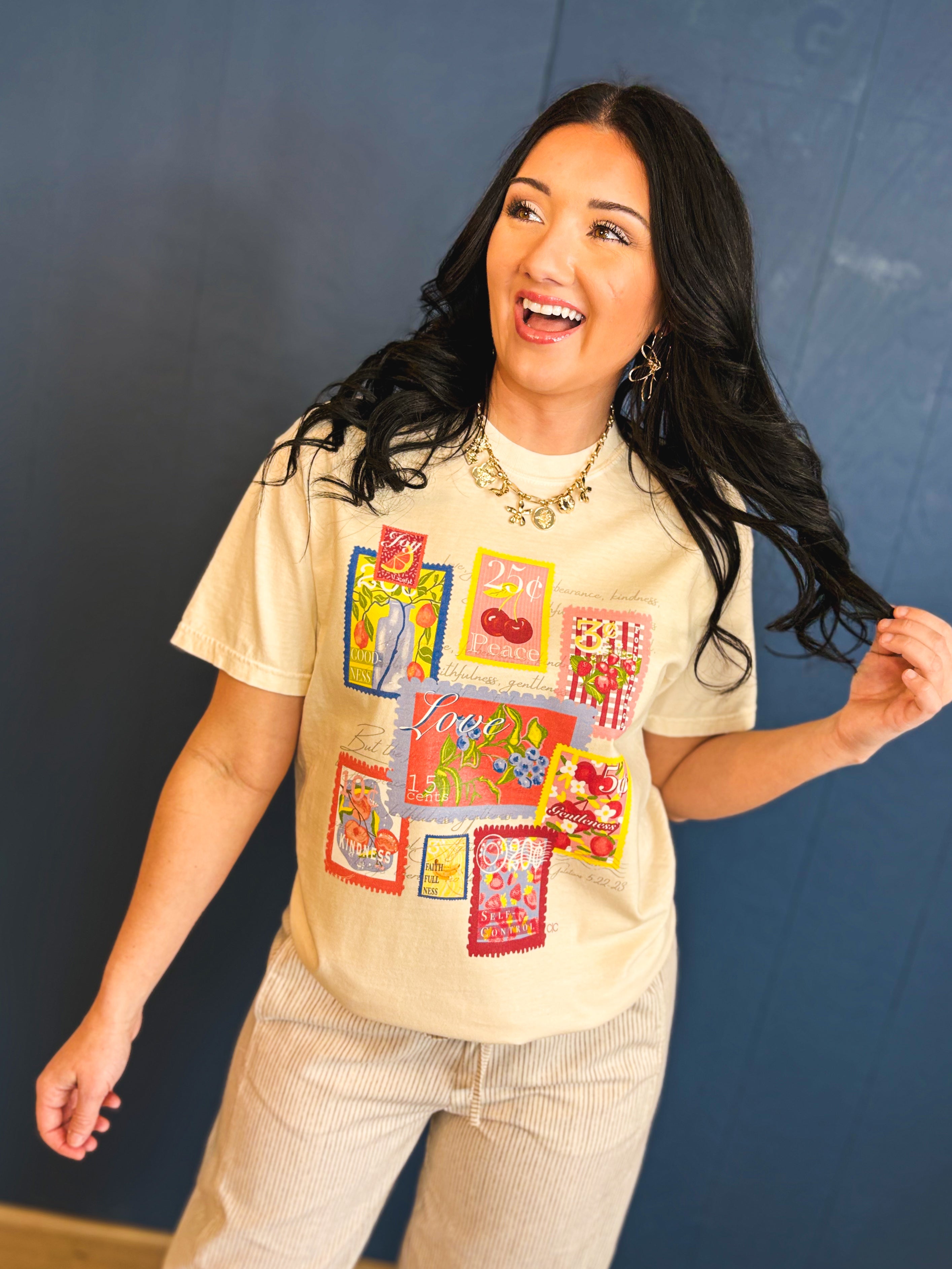 Fruits Of The Spirit Tee - Ivory - Lace and Grace Boutique