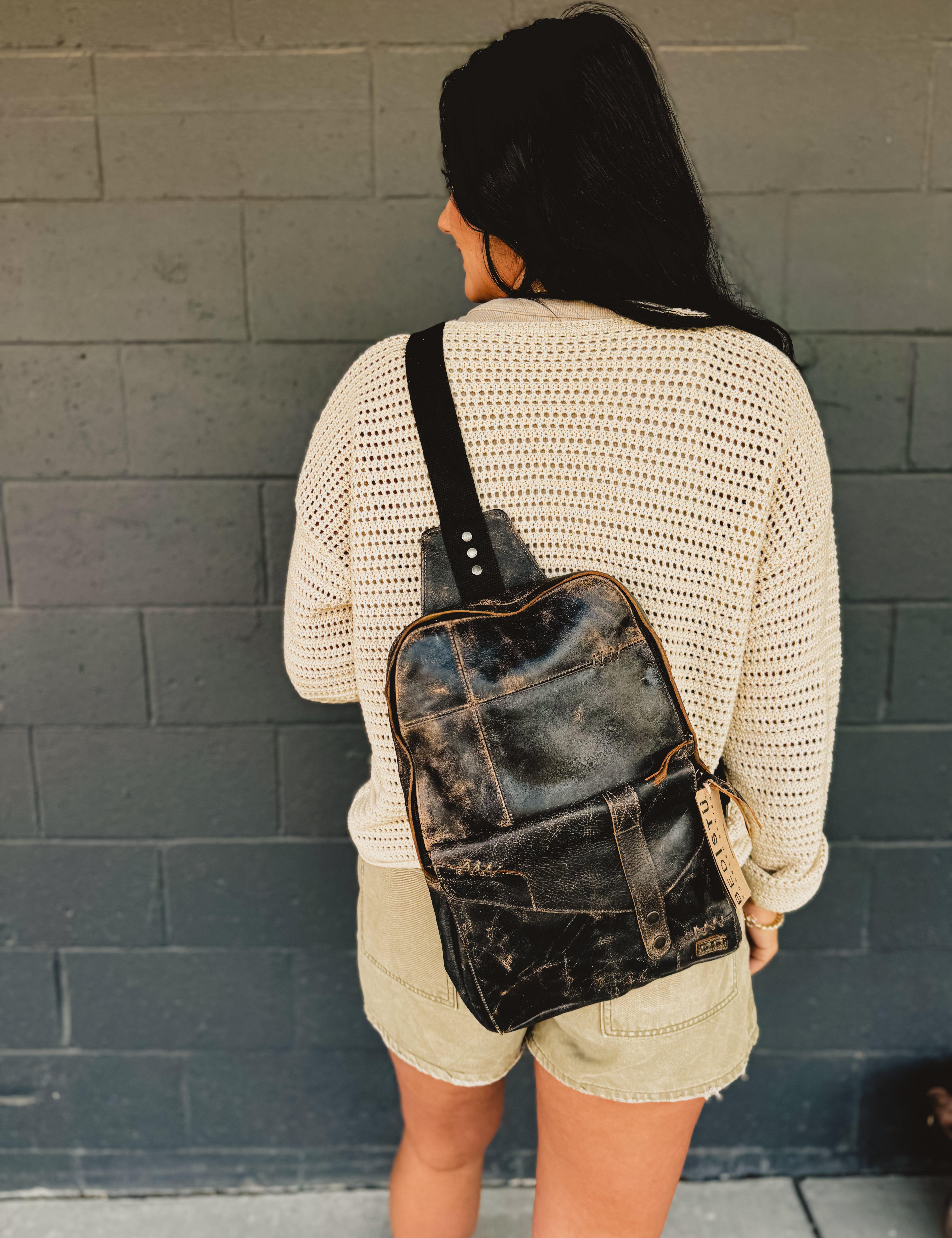 BedStu Boss Sling Bag - Black Lux - Lace and Grace Boutique