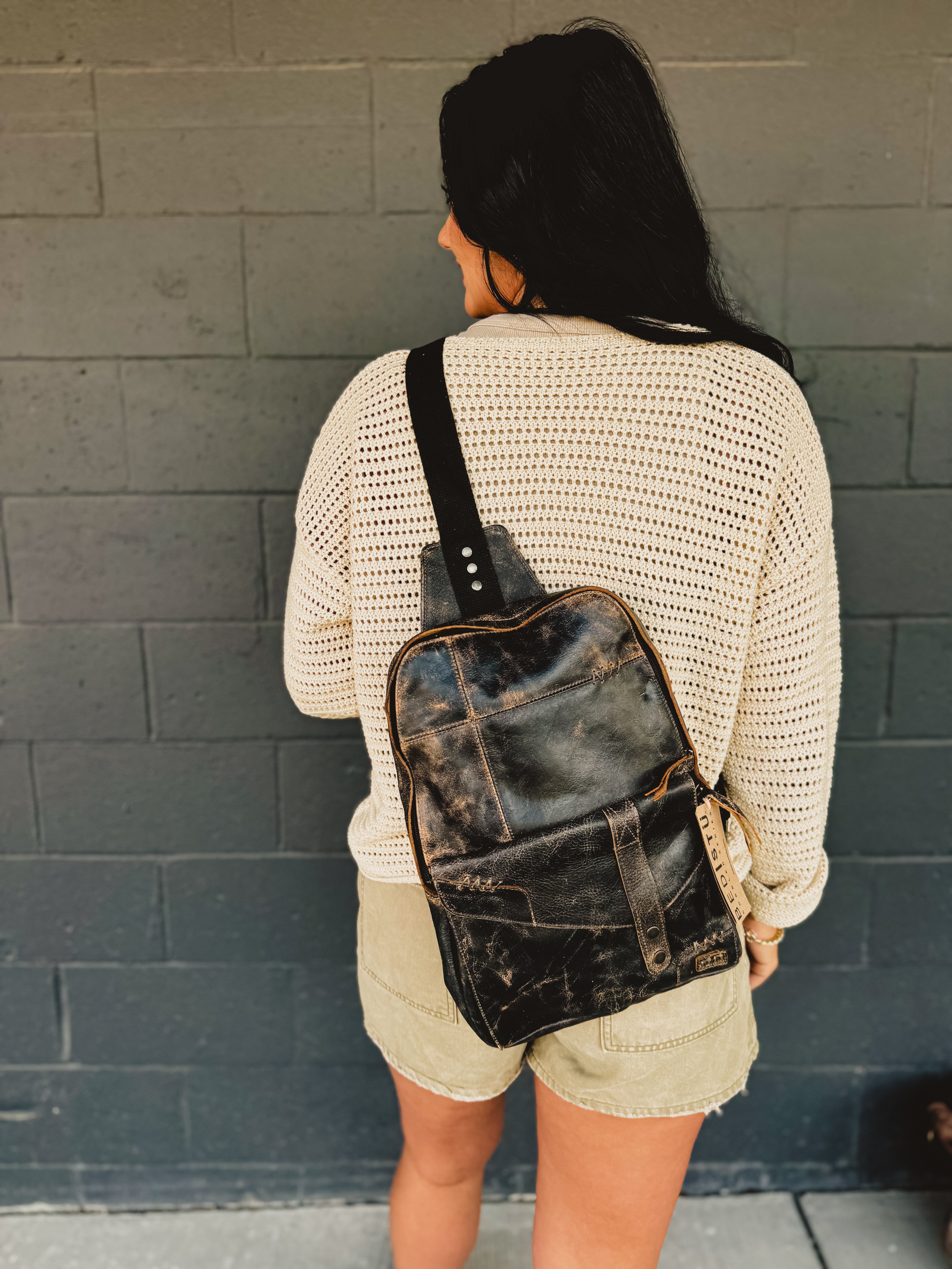 BedStu Boss Sling Bag - Black Lux - Lace and Grace Boutique