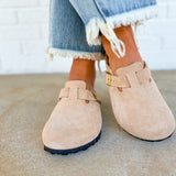 Birkenstock Boston Suede Leather Clog - Sandcastle