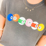 Mother Pool Ball Graphic Tee - Charcoal - Lace and Grace Boutique
