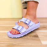 Birkenstock Stealth Buckle EVA Sandal - Purple Fog - Lace and Grace Boutique