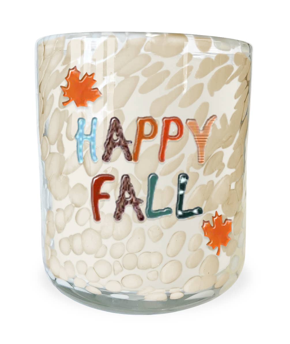 Happy Fall 12oz. Candle - Falling Leaves - Lace and Grace Boutique