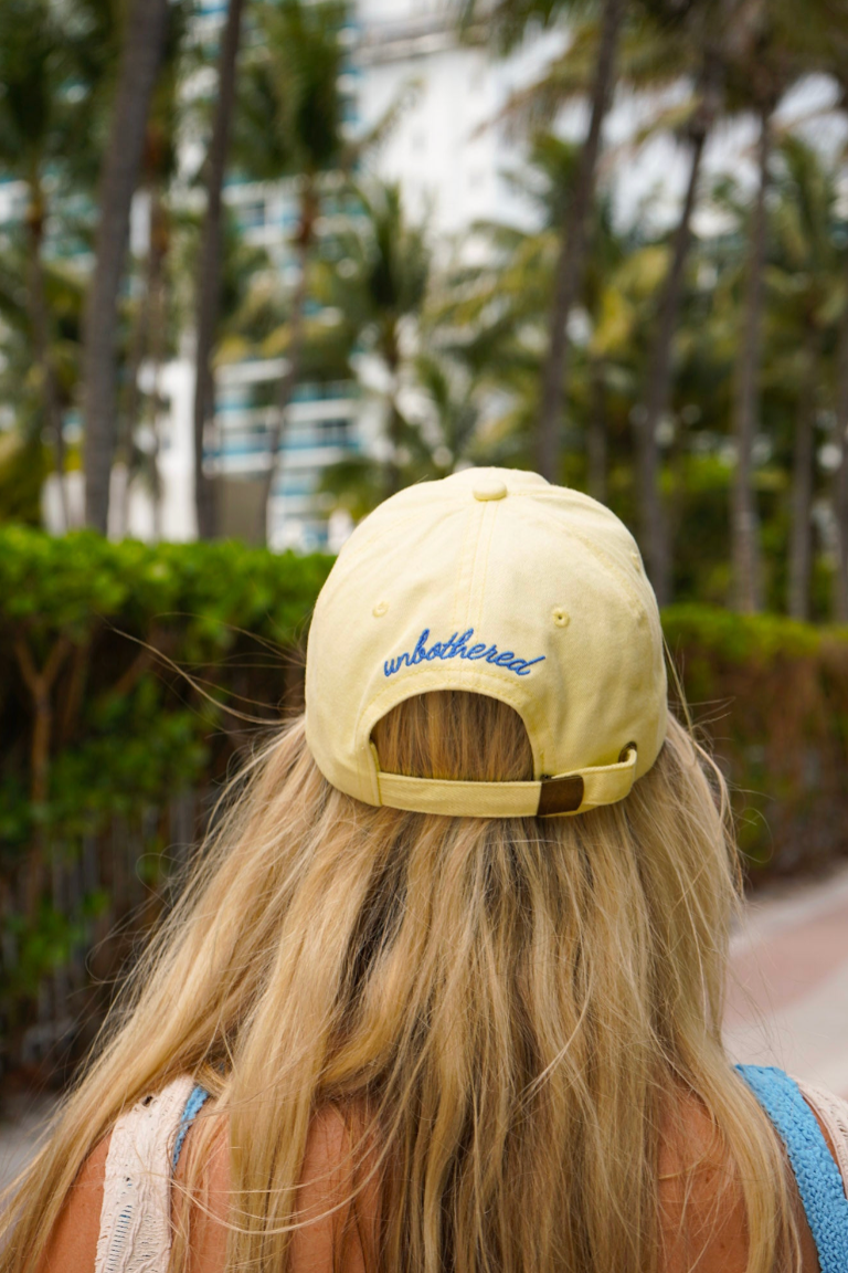 Dilly Dally Dad Cap - Butter Yellow - Lace and Grace Boutique