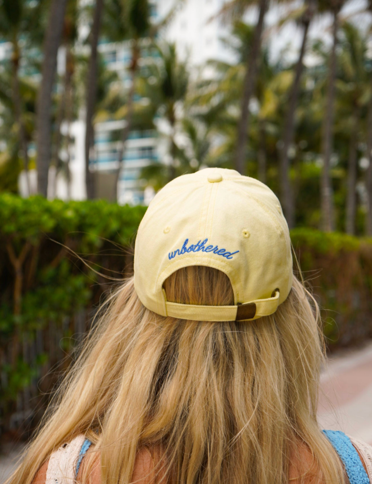 Dilly Dally Dad Cap - Butter Yellow - Lace and Grace Boutique