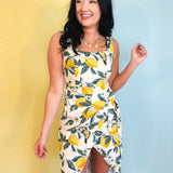Vintage Lemonade Tulip Hem Midi Wrap Dress - Lace and Grace Boutique