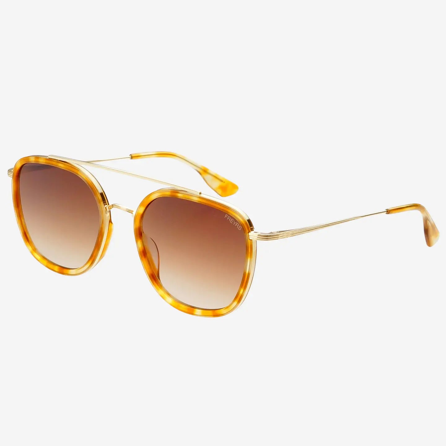 FREYRS Weston Acetate Round Unisex Sunglasses - Light Tortoise/Brown - Lace and Grace Boutique