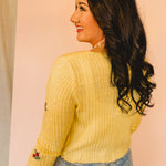 Embroidered Front Tie Cardigan - Butter - Lace and Grace Boutique