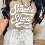 Smoke Show Muscle Crop Top - Faded Brown - Lace and Grace Boutique