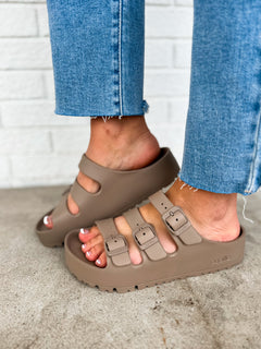 Birkenstock Florida III EVA Pap Flex Sandal - Gray Taupe - Lace and Grace Boutique