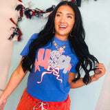 Americana USA Patchwork Graphic Tee - Flo Blue - Lace and Grace Boutique